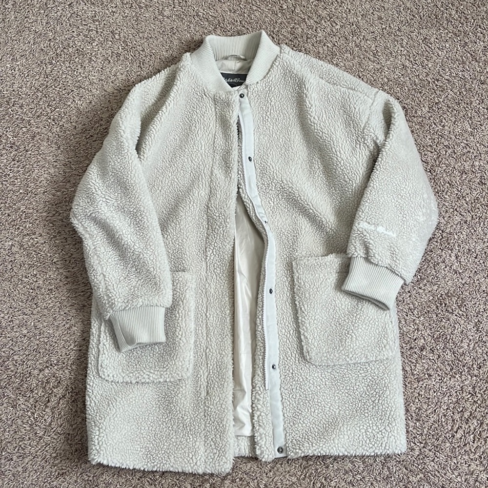 Eddie Bauer Cream Teddy Jacket